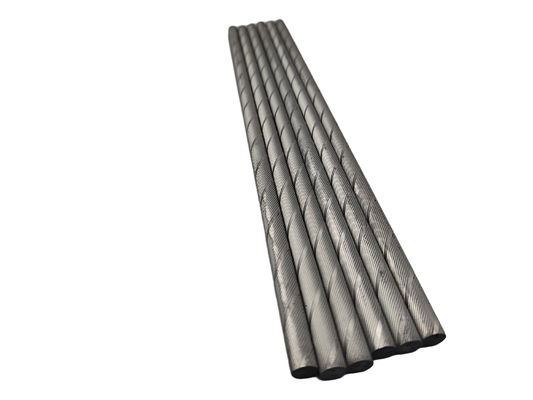 qualidade Customizable Length Ground Surface Finish Cemented Carbide Helical Rods for Precision Cutting fábrica