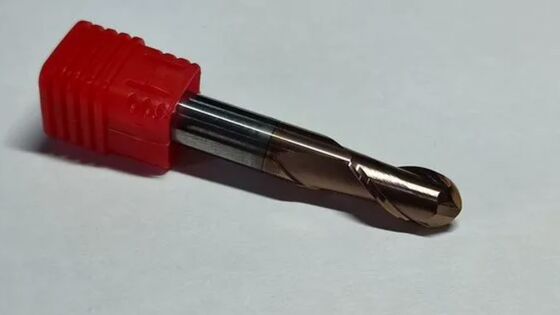 HRC55 Carbide End Mill Diâmetro 10 milímetros Brown Copper Coating Oferecendo desempenho em várias operações de usinagem
